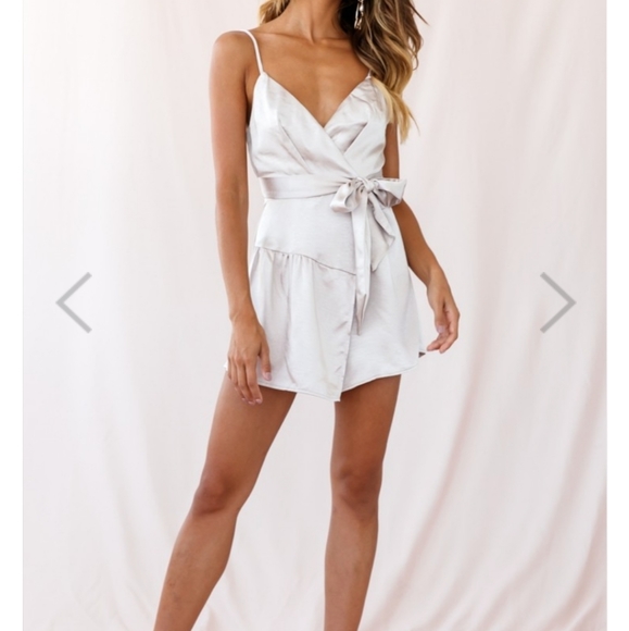 Brand new with tag Selfie Leslie Satin Romper - Picture 4 of 9